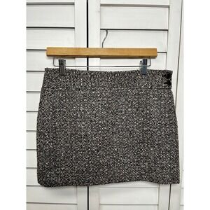 J. Crew Wool Blend Tweed Mini Skirt Women's Size 6 Brown & Cream